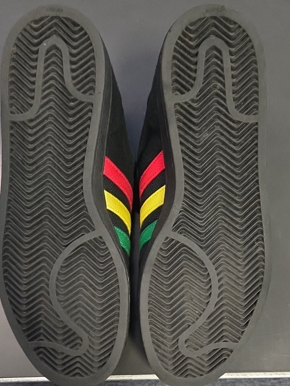 RARE adidas Black Sneakers with Green, Yellow & Red Accents - Picture 6 of 8